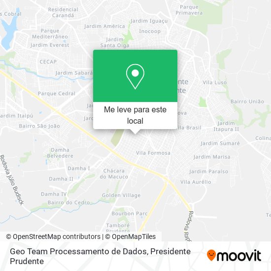 Geo Team Processamento de Dados mapa
