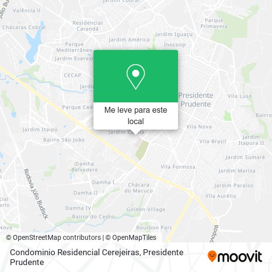 Condominio Residencial Cerejeiras mapa