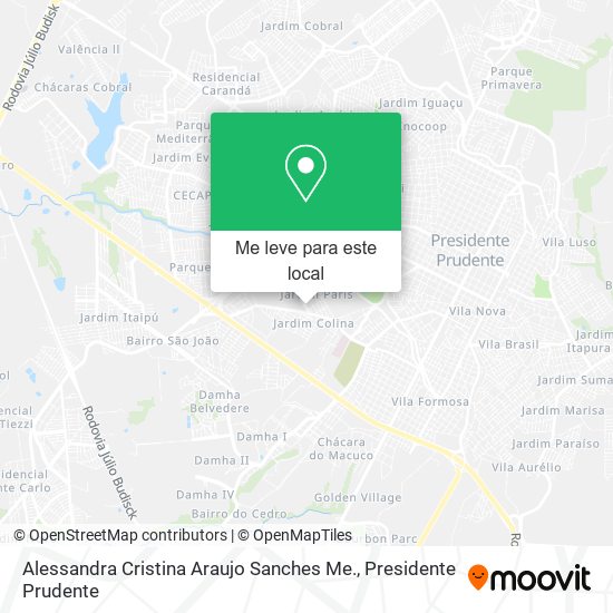 Alessandra Cristina Araujo Sanches Me. mapa