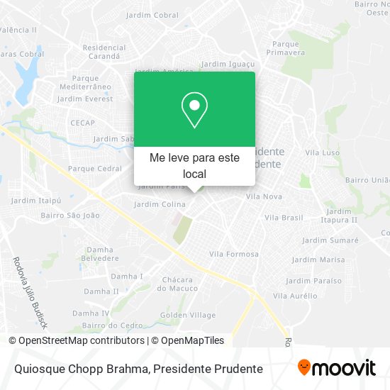 Quiosque Chopp Brahma mapa