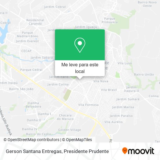 Gerson Santana Entregas mapa