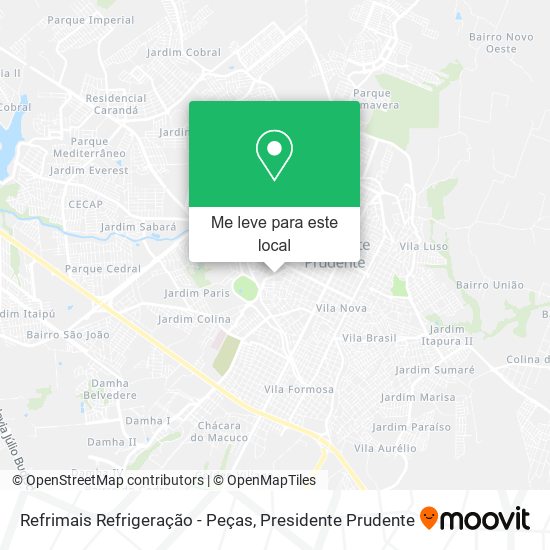 Refrimais Refrigeração - Peças mapa