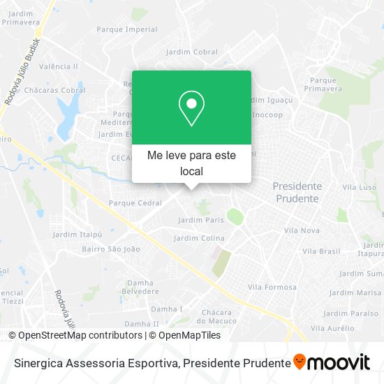 Sinergica Assessoria Esportiva mapa
