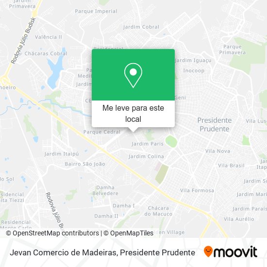 Jevan Comercio de Madeiras mapa