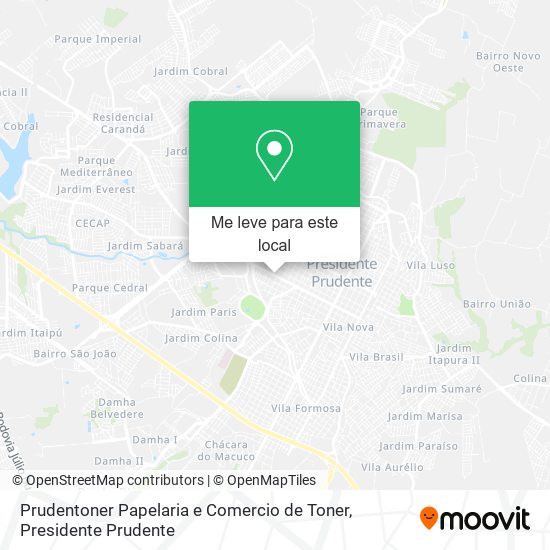 Prudentoner Papelaria e Comercio de Toner mapa