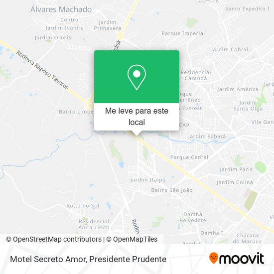 Motel Secreto Amor mapa