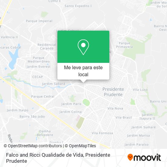 Falco and Ricci Qualidade de Vida mapa