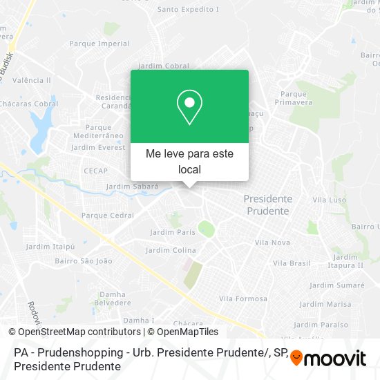 PA - Prudenshopping - Urb. Presidente Prudente / , SP mapa