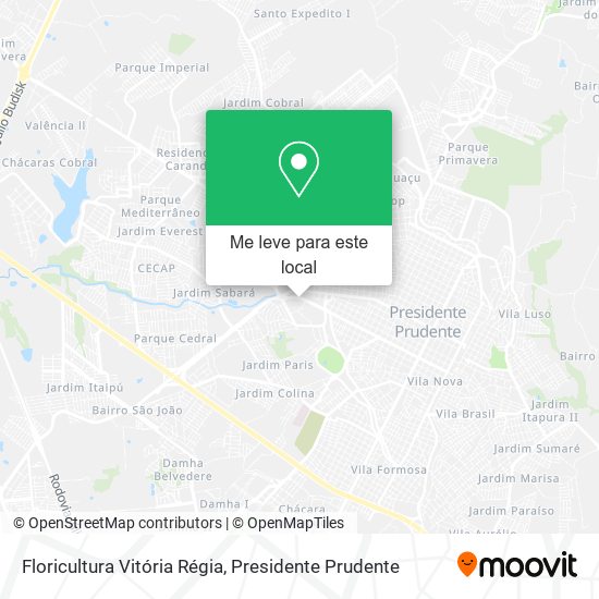 Floricultura Vitória Régia mapa
