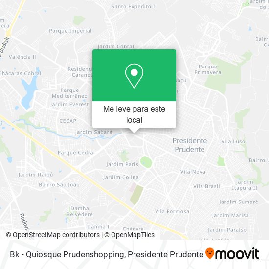Bk - Quiosque Prudenshopping mapa