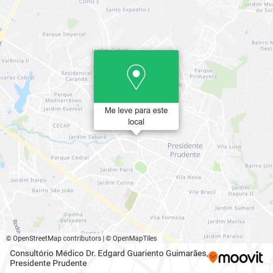 Consultório Médico Dr. Edgard Guariento Guimarães mapa