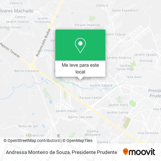 Andressa Monteiro de Souza mapa