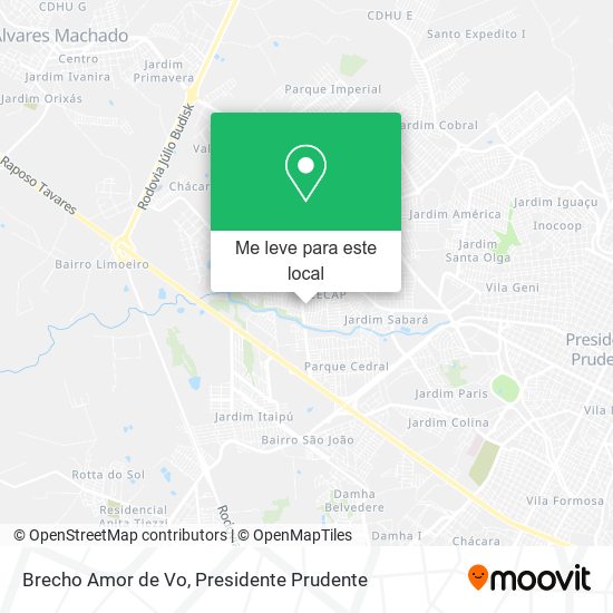 Brecho Amor de Vo mapa