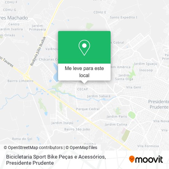 Bicicletaria Sport Bike Peças e Acessórios mapa