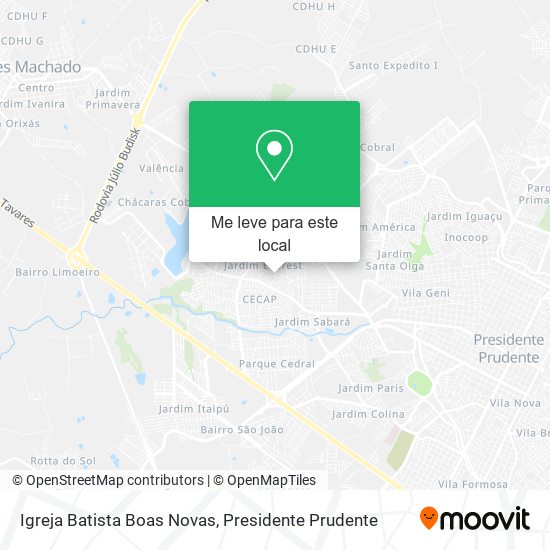 Igreja Batista Boas Novas mapa