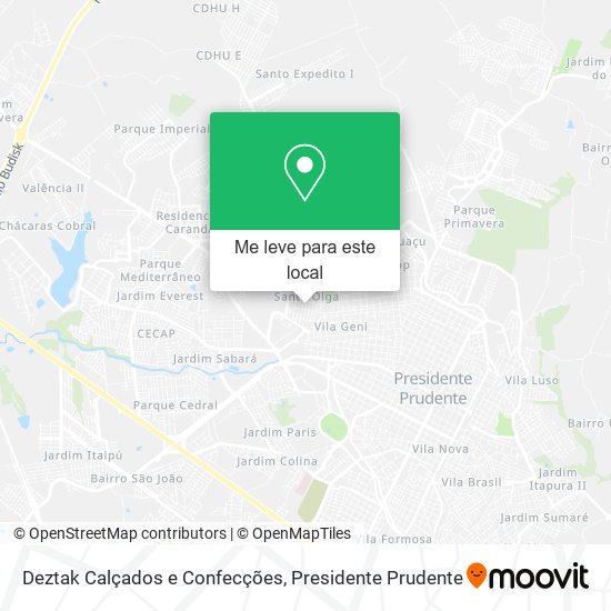 Deztak Calçados e Confecções mapa