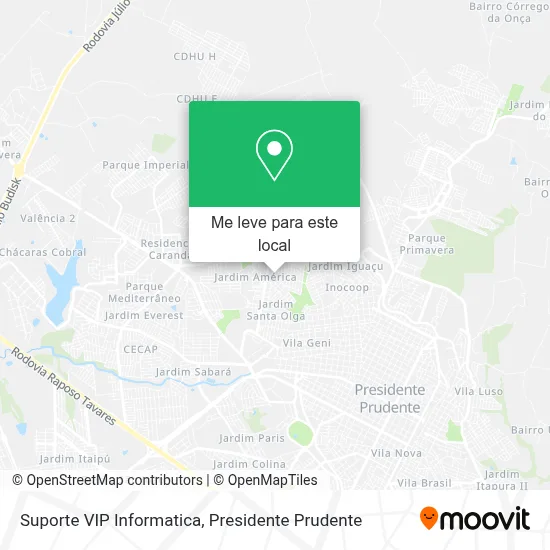 Suporte VIP Informatica mapa