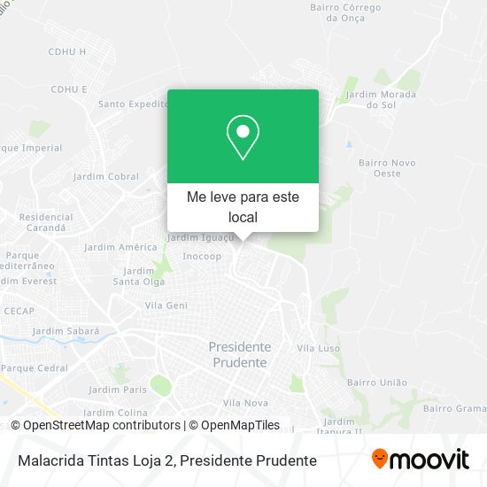 Malacrida Tintas Loja 2 mapa