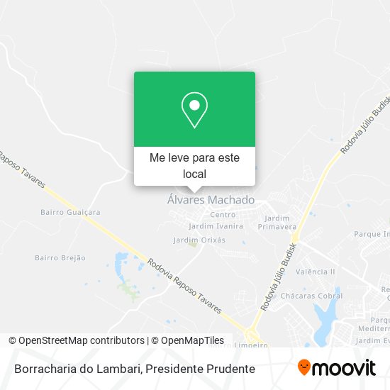 Borracharia do Lambari mapa