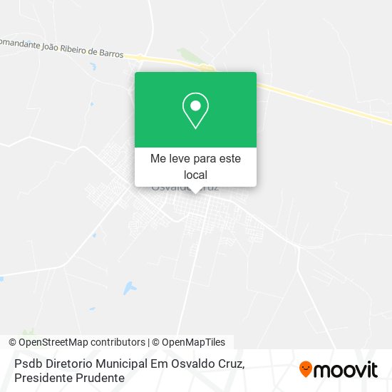 Psdb Diretorio Municipal Em Osvaldo Cruz mapa