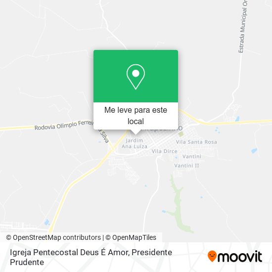 Igreja Pentecostal Deus É Amor mapa