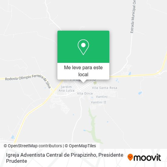 Igreja Adventista Central de Pirapizinho mapa
