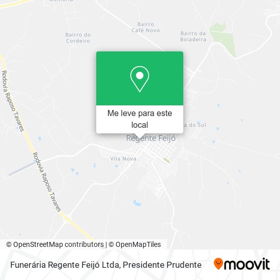 Funerária Regente Feijó Ltda mapa