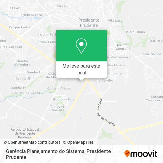 Gerência Planejamento do Sistema mapa