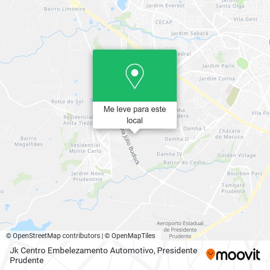 Jk Centro Embelezamento Automotivo mapa