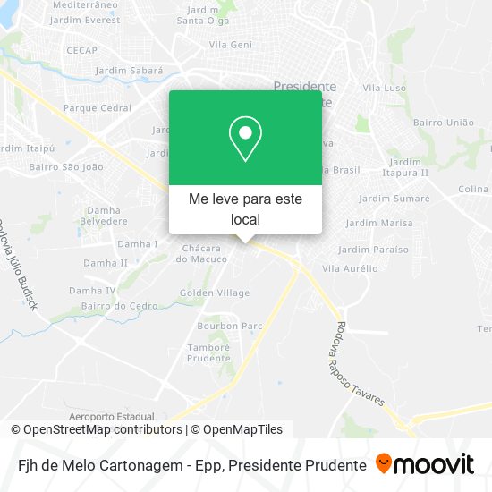 Fjh de Melo Cartonagem - Epp mapa
