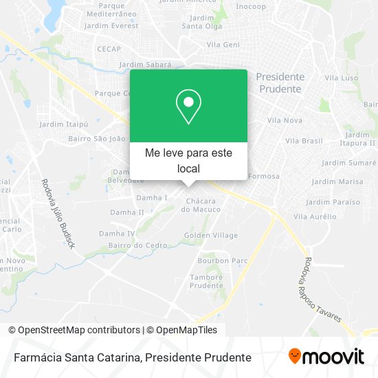 Farmácia Santa Catarina mapa