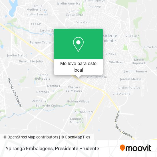Ypiranga Embalagens mapa