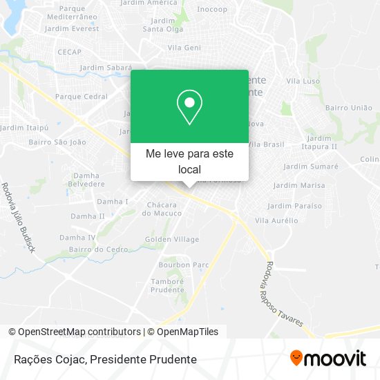 Rações Cojac mapa