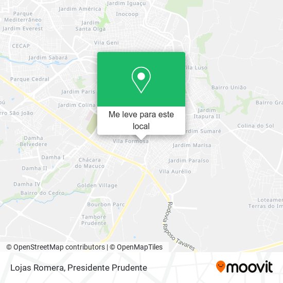 Lojas Romera mapa