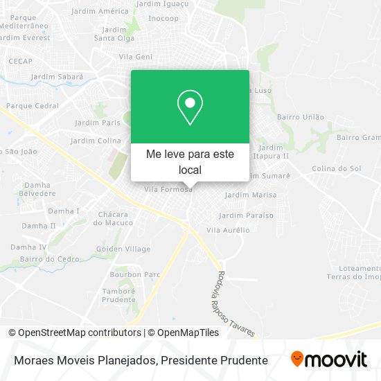 Moraes Moveis Planejados mapa