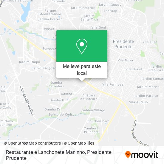 Restaurante e Lanchonete Maninho mapa
