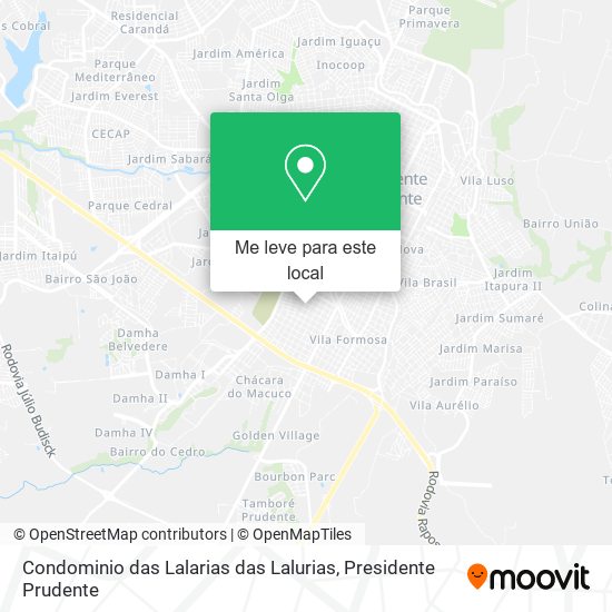 Condominio das Lalarias das Lalurias mapa