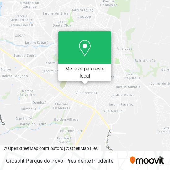 Crossfit Parque do Povo mapa