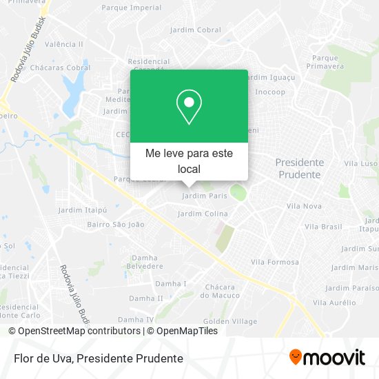 Flor de Uva mapa