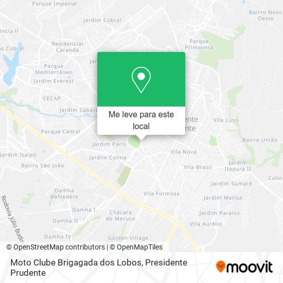 Moto Clube Brigagada dos Lobos mapa