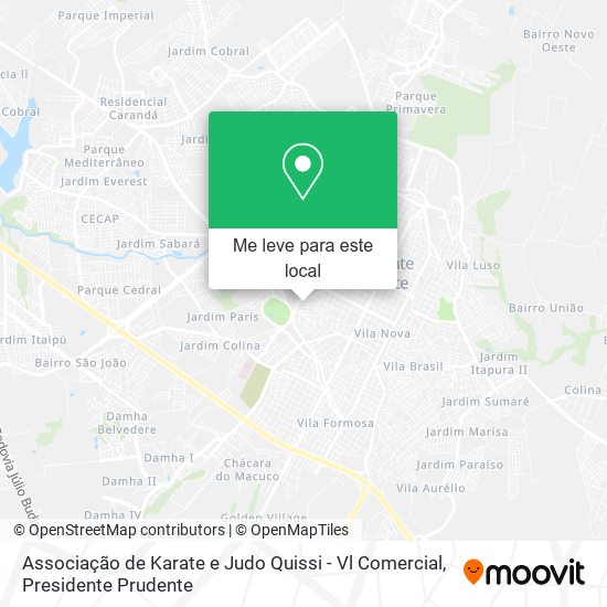 Associação de Karate e Judo Quissi - Vl Comercial mapa
