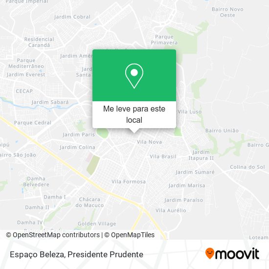 Espaço Beleza mapa