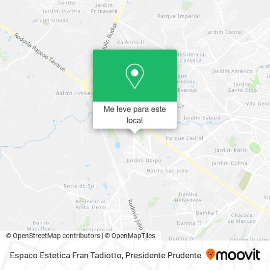 Espaco Estetica Fran Tadiotto mapa