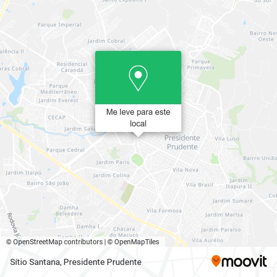 Sítio Santana mapa