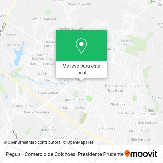 Pegu's - Comercio de Colchoes mapa
