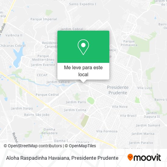 Aloha Raspadinha Havaiana mapa