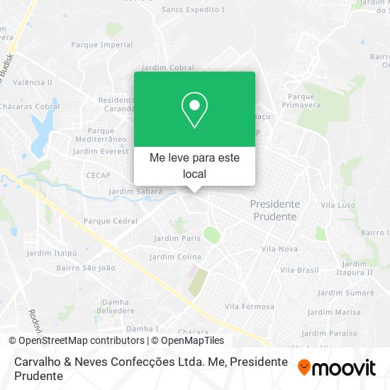 Carvalho & Neves Confecções Ltda. Me mapa