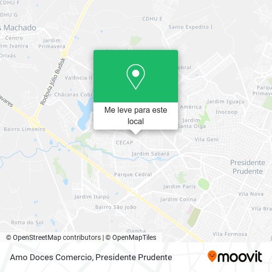 Amo Doces Comercio mapa