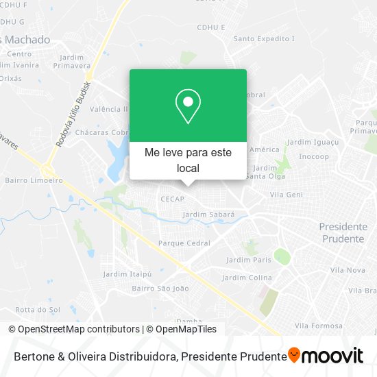 Bertone & Oliveira Distribuidora mapa