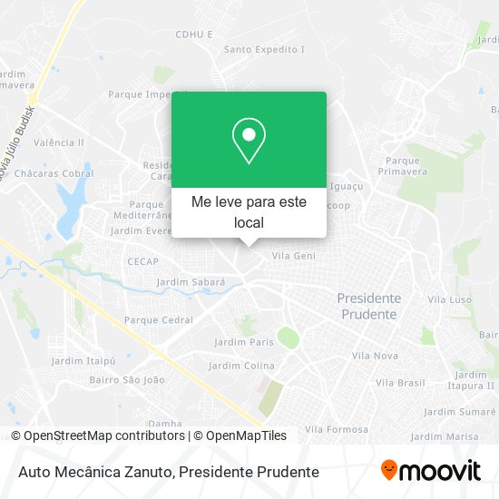 Auto Mecânica Zanuto mapa